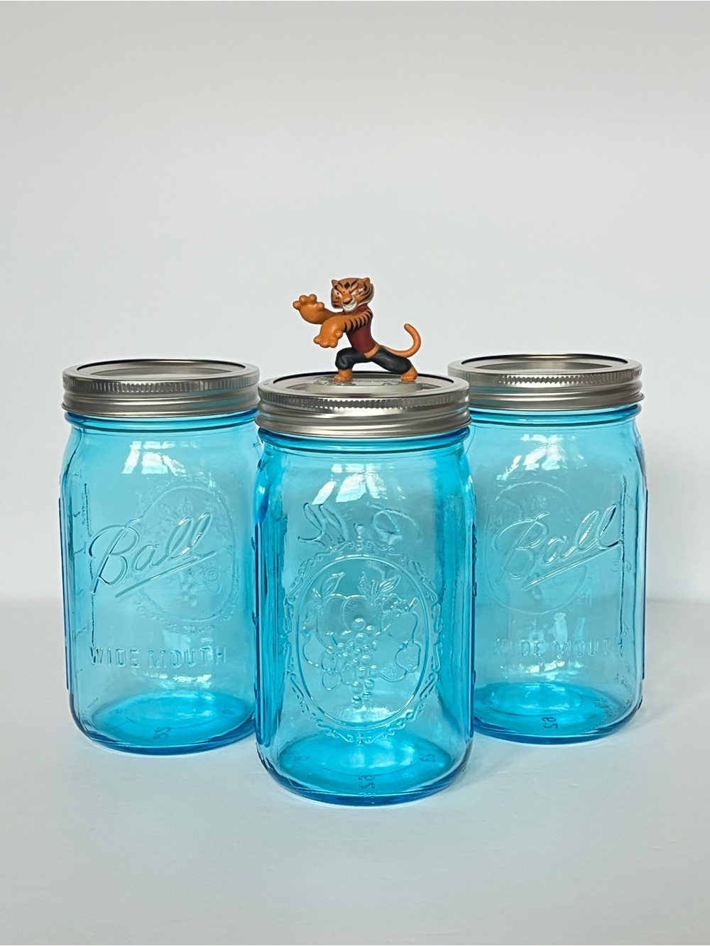 Blue Glass Ball Jars 32 oz with Lids, Wide Mouth Collector’s Edition - Picture 5 of 15